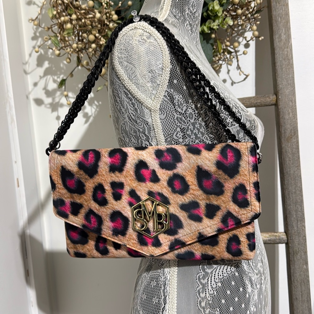 Save My Bag Leopard Pink Print Handbag